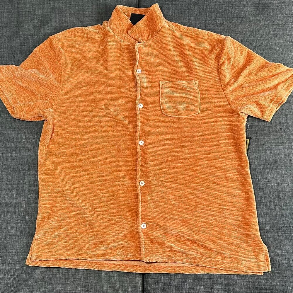 Massive Luxury Edition Terry Cloth Button-Up Shirt - Rare & Stylish - Large